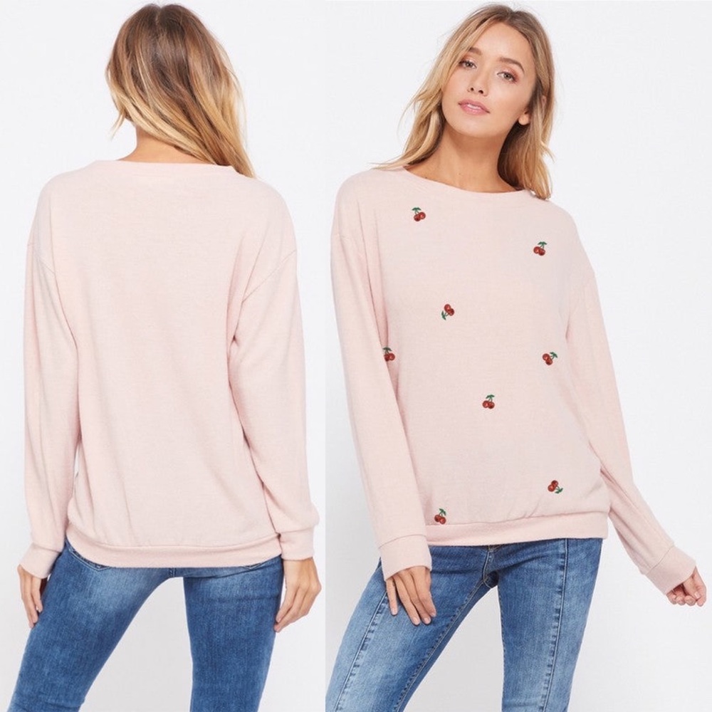 🍒 Cherries Lightweight Graphic Sweatshirt - Picture 5 of 5